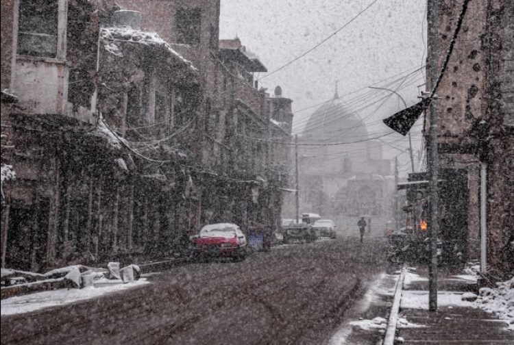 Bagdad s&#039;est réveillée sous un rarissime manteau blanc