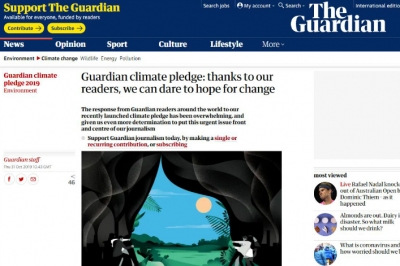 LE JOURNAL BRITANNIQUE THE GUARDIAN REFUSE DÉSORMAIS DE DIFFUSER LES PUBLICITÉ DES PÉTROLIERS